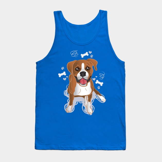 Boxer - Puppy Dog Eyes Tank Top by LunaAndromeda